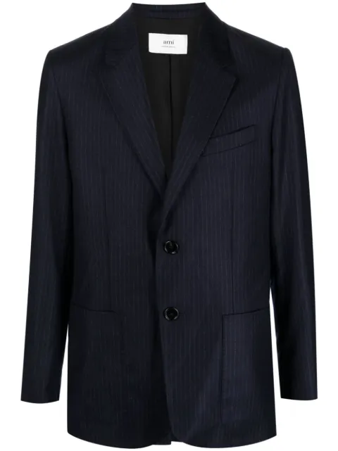 AMI Paris blazer boutonné à fines rayures
