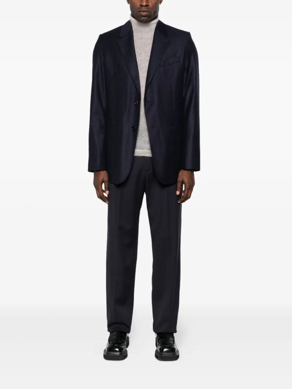 AMI Paris pinstriped single-breasted blazer | Blazers | Image 2