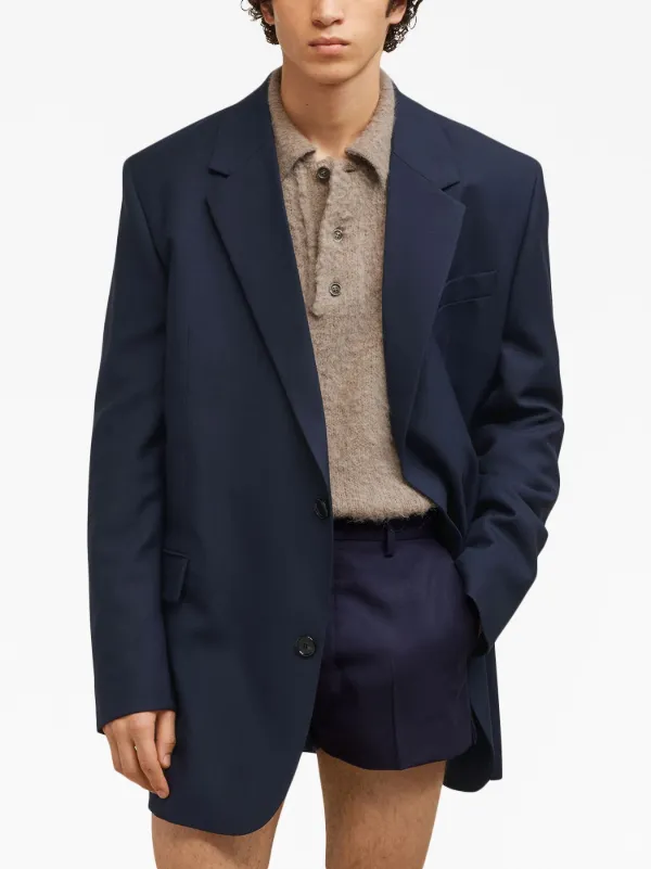 AMI Paris single-breasted Blazer | Blue | FARFETCH