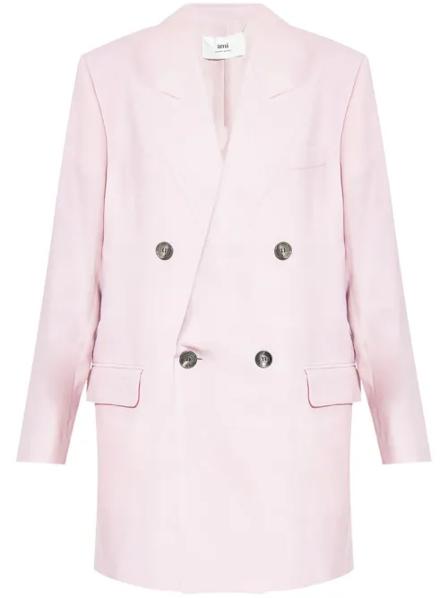Blazer en laine à boutonnière croisée - AMI Paris - Modalova