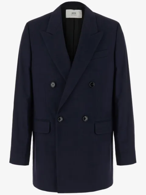 AMI Paris double-breasted virgin-wool blazer