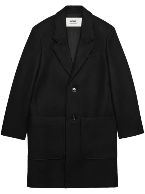Manteau à simple boutonnage - AMI Paris - Modalova