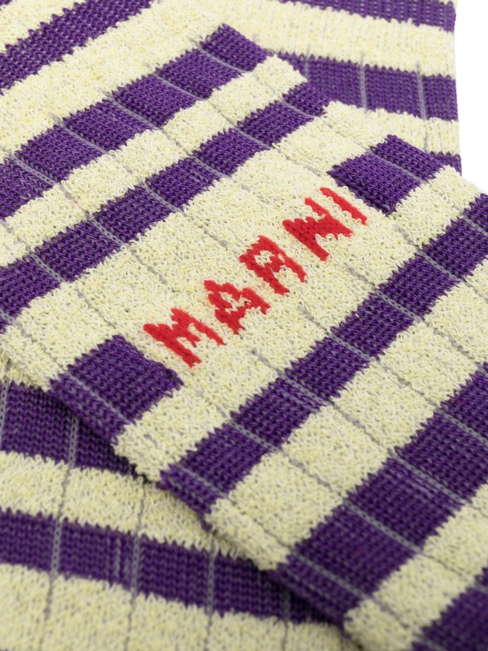 Marni intarsia-logo knitted socks - Geel