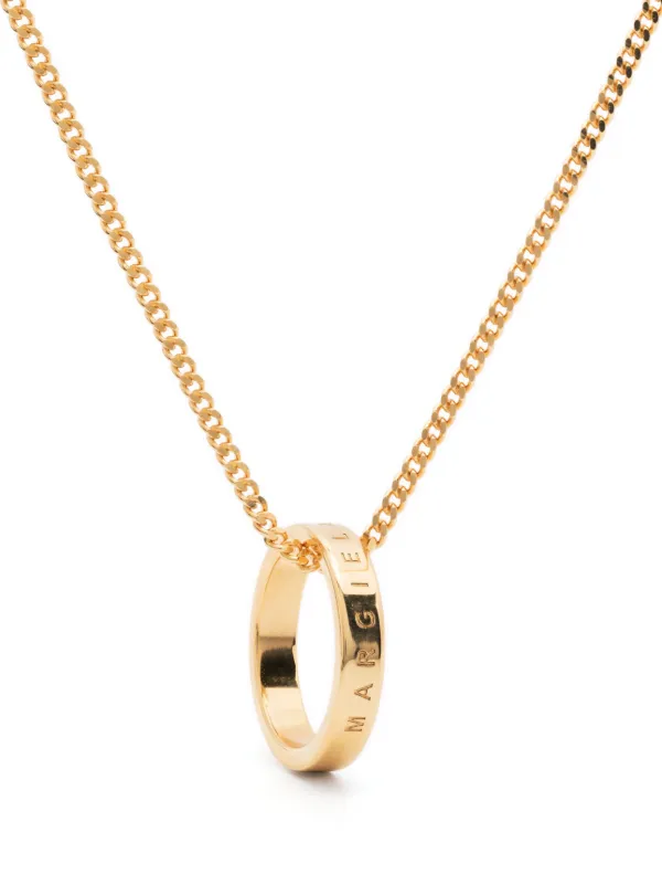 MM6 Maison Margiela Polished ring pendant Necklace Farfetch