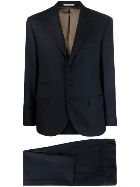 Brunello Cucinelli notched-lapels single breasted suit