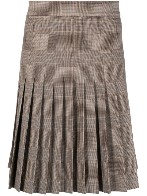 Moschino checked pleated skirt