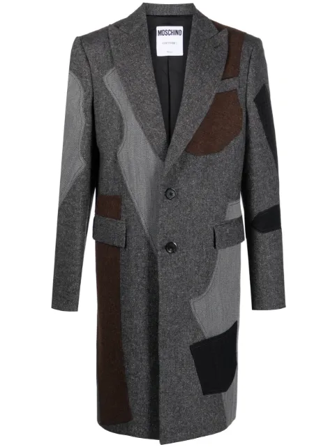 Moschino panelled single-breasted trench coat 