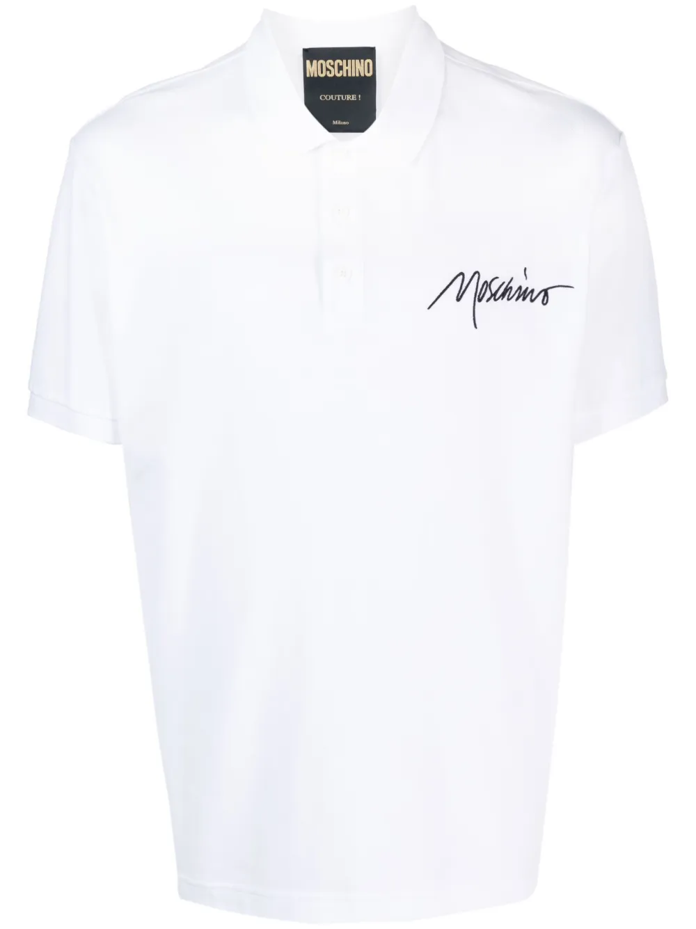 Moschino white 2025 polo shirt