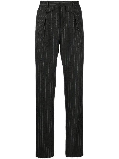 Moschino striped pleat-detail tailored trousers 