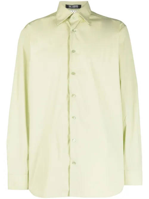 Chemise en coton à empiècement en résille - Raf Simons - Modalova