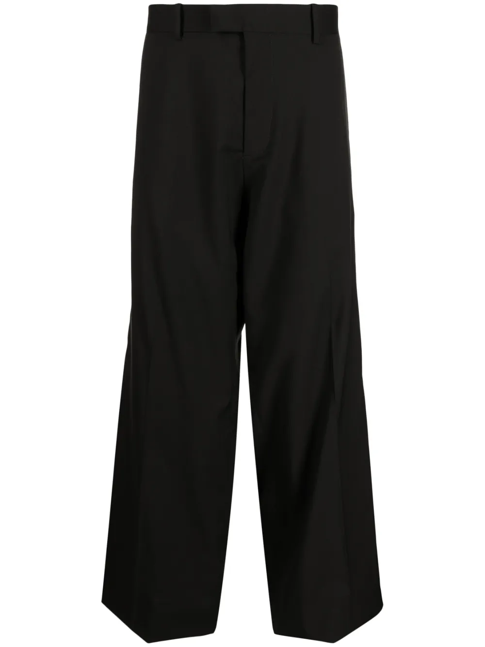 Raf Simons Mid-rise Wide-leg Trousers In Black