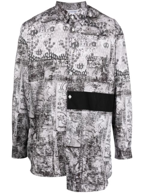 Comme Des Garcons Shirt graphic-print asymmetric shirt Men