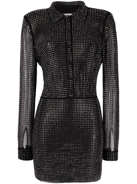 Self-Portrait vestido corto con detalles de strass