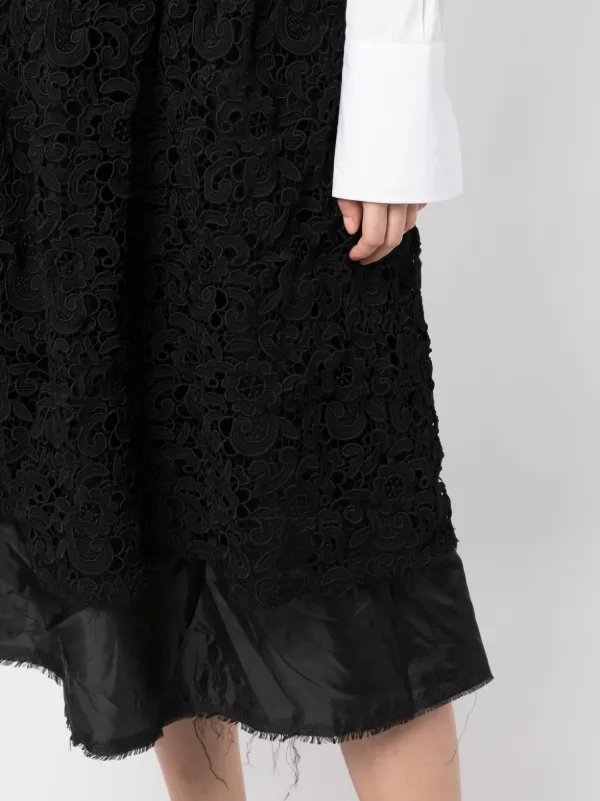 Comme Des Garçons Comme Des Garçons floral-lace high-waisted