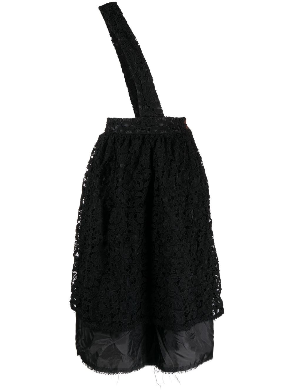 Comme Des Garçons Comme Des Garçons floral-lace high-waisted skirt - Black