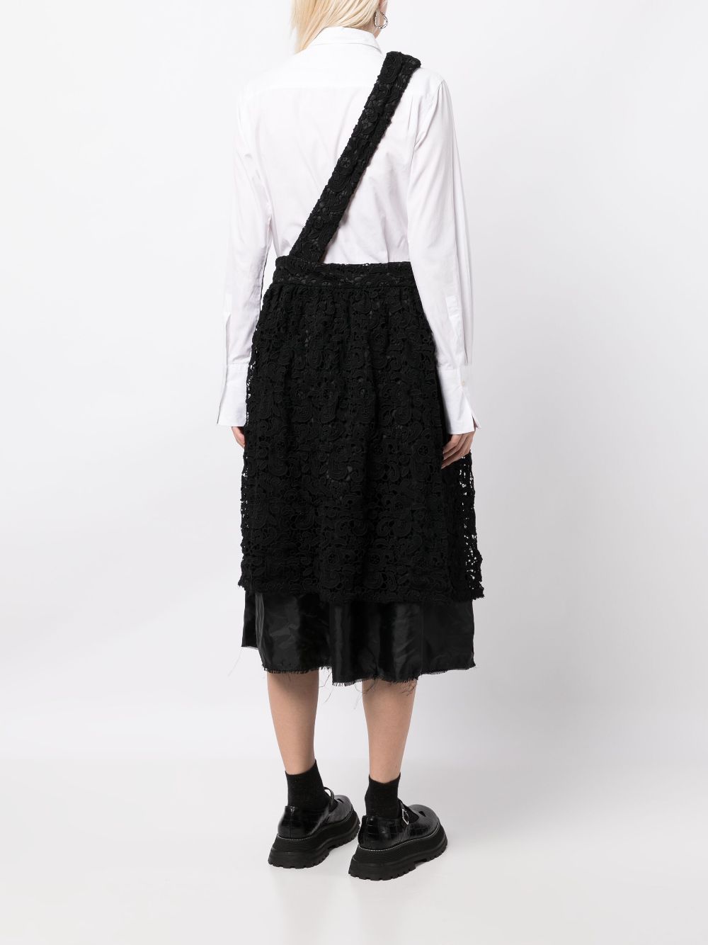 Comme Des Garcons Comme Des Garcons floral-lace high-waisted skirt Women