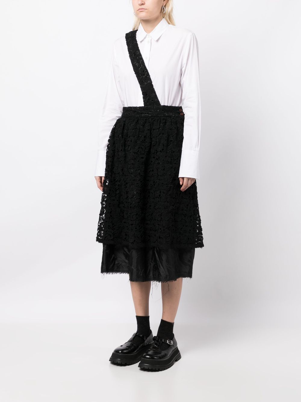 Comme Des Garcons Comme Des Garcons floral-lace high-waisted skirt Women