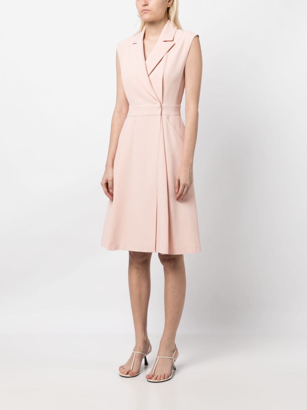 Shop Paule Ka Sleeveless Blazer Dress In Pink
