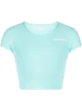 Sporty & Rich logo-print crop top - Blue