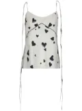 Marni Bunch of Hearts silk camisole top - White