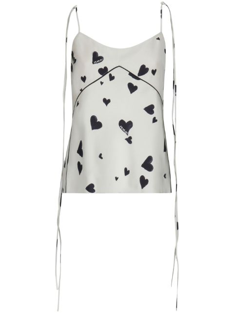 Marni Bunch of Hearts silk camisole top