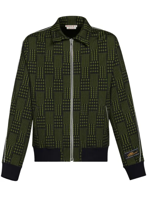 Marni checked zip-up jacket