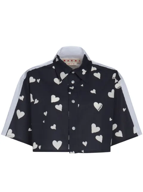 Marni heart-print cotton shirt 