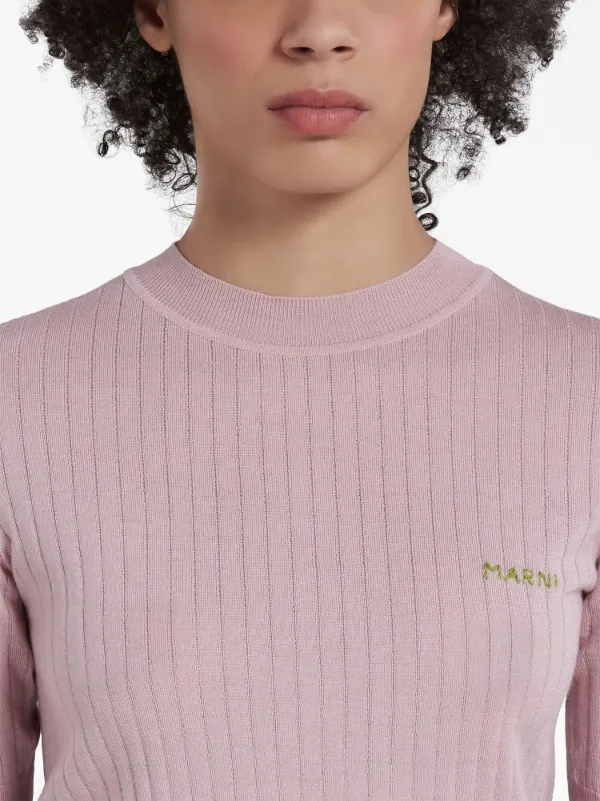 Marni リブニット セーター | ピンク | FARFETCH JP