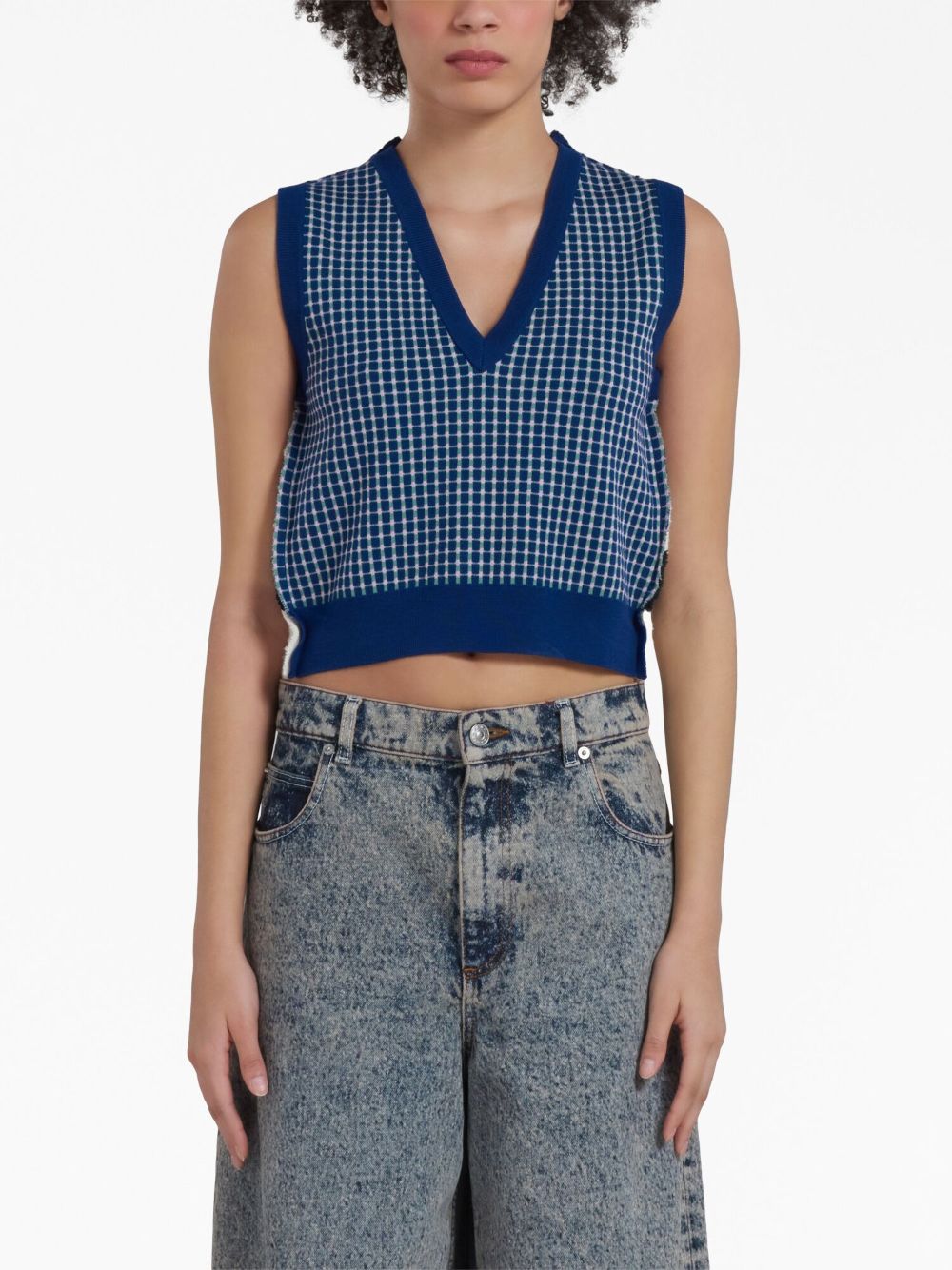 Marni Geruite top - Blauw