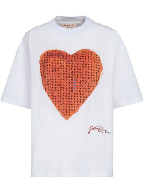 Marni wordsearch-print cotton T-shirt Women