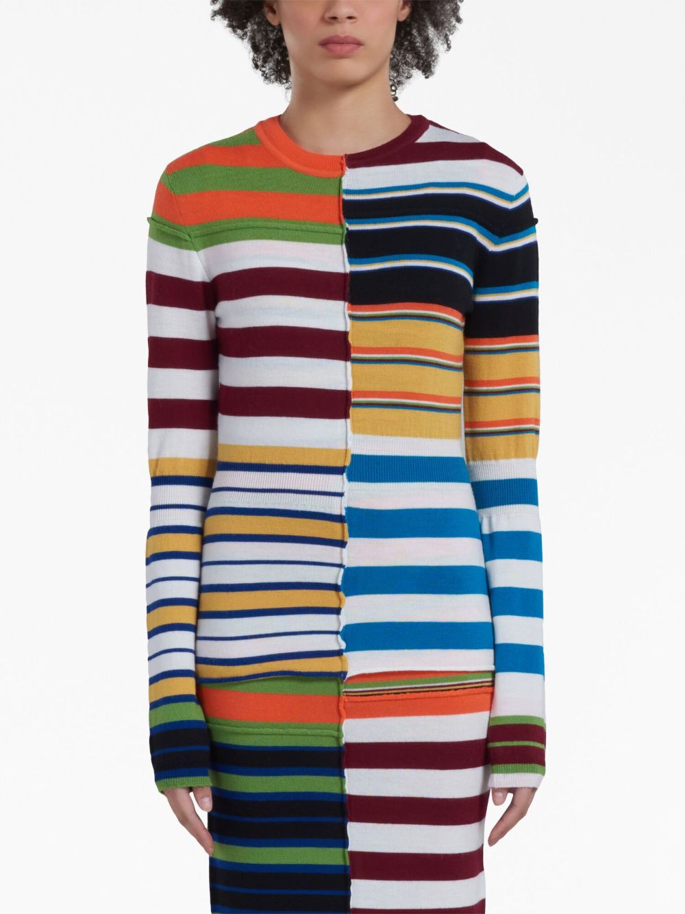 Cheap Marni patchwork striped jumper Women