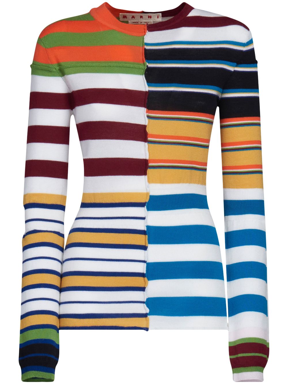 Marni patchwork striped jumper Women