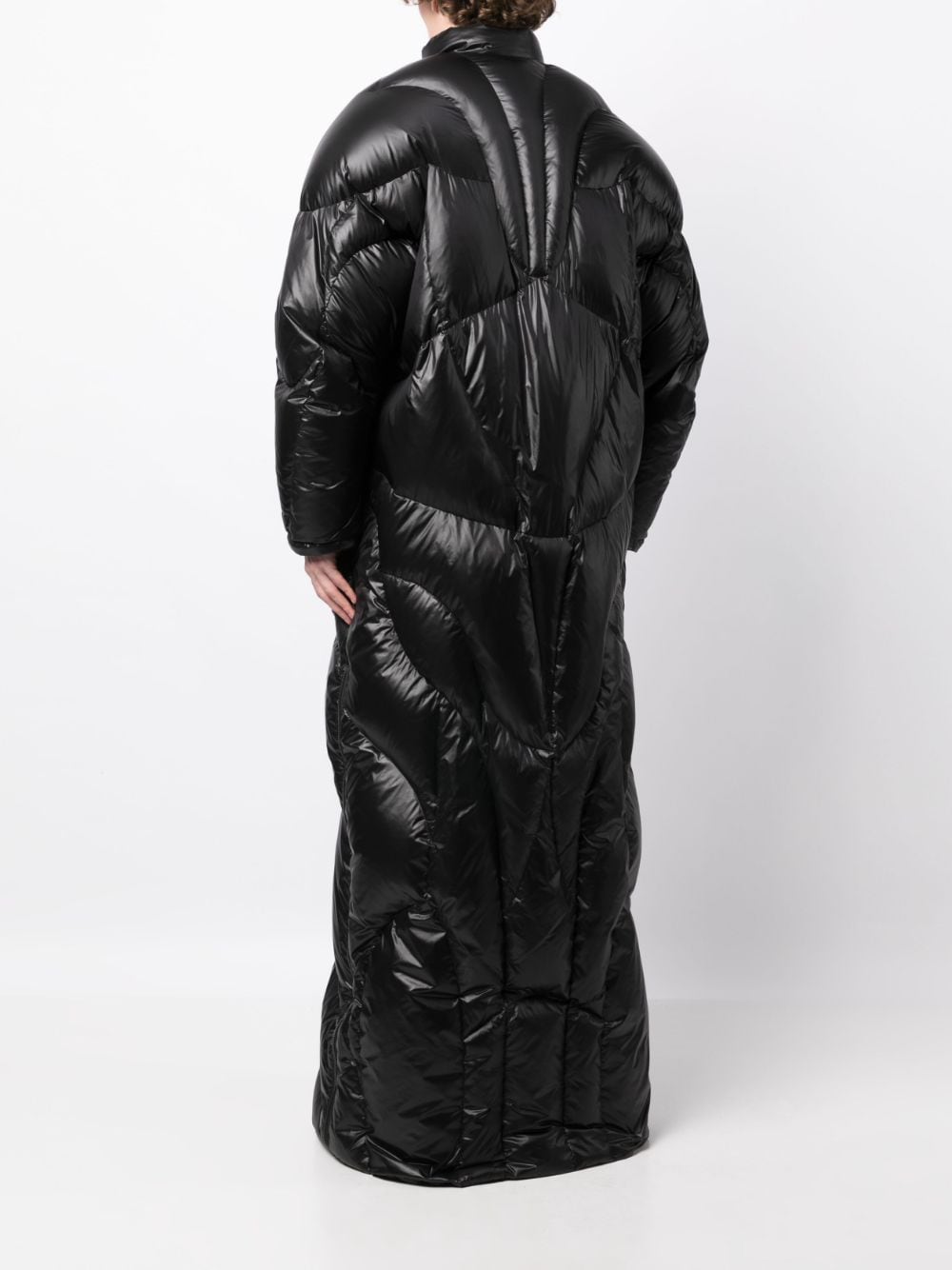 Shop Natasha Zinko Workout Zip-up Puffer Coat In Black