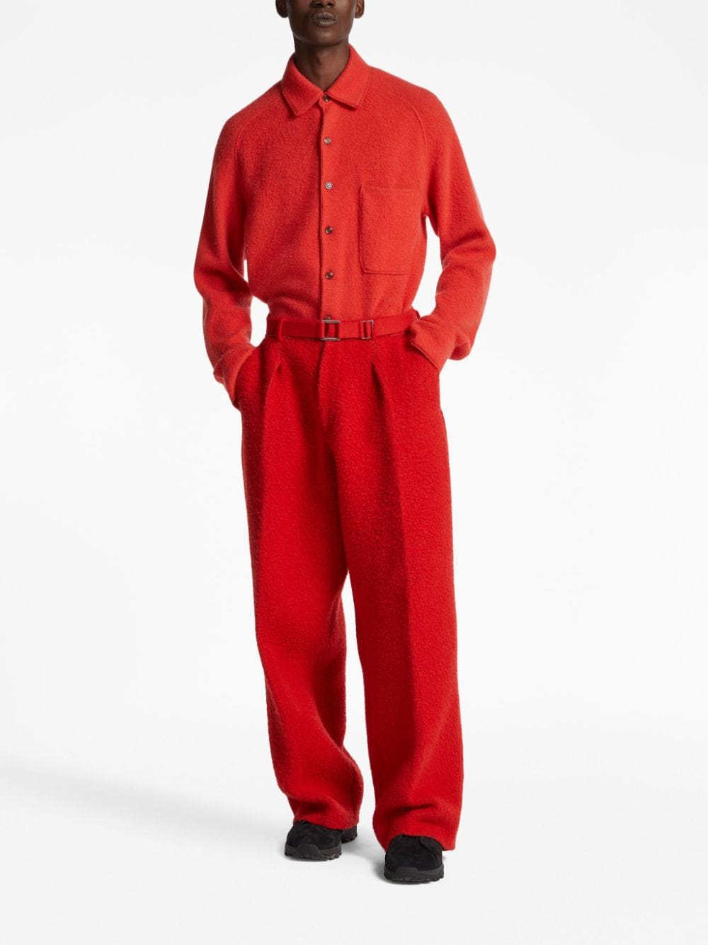 Shop Zegna X The Elder Statesman Oasi Cashmere Shirt In Red