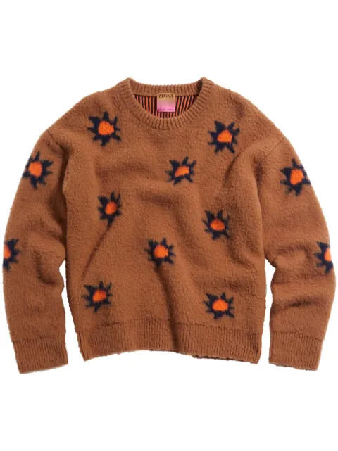 Zegna x The Elder Statesman intarsia wool-cashmere jumper
