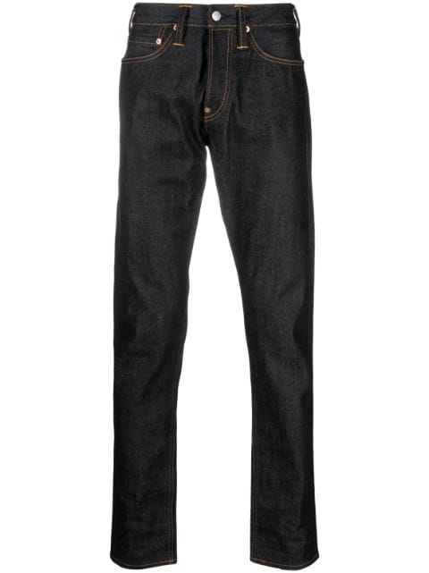 EVISU - dark-wash tapered jeans