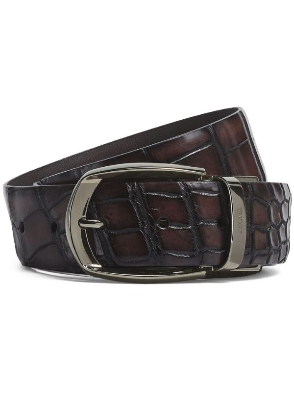 Ermenegildo zegna discount crocodile belt