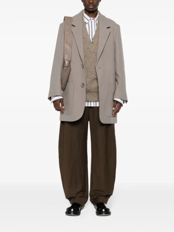 AMI Paris シングルコート | ニュートラル | FARFETCH JP