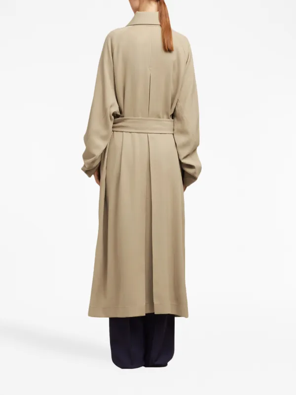 AMI Paris single-breasted Belted Trench Coat | Neutrals