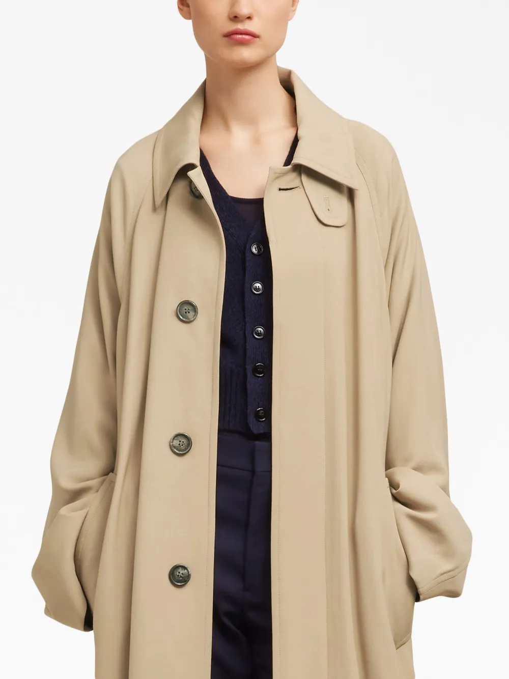 AMI Paris single-breasted Belted Trench Coat - Farfetch