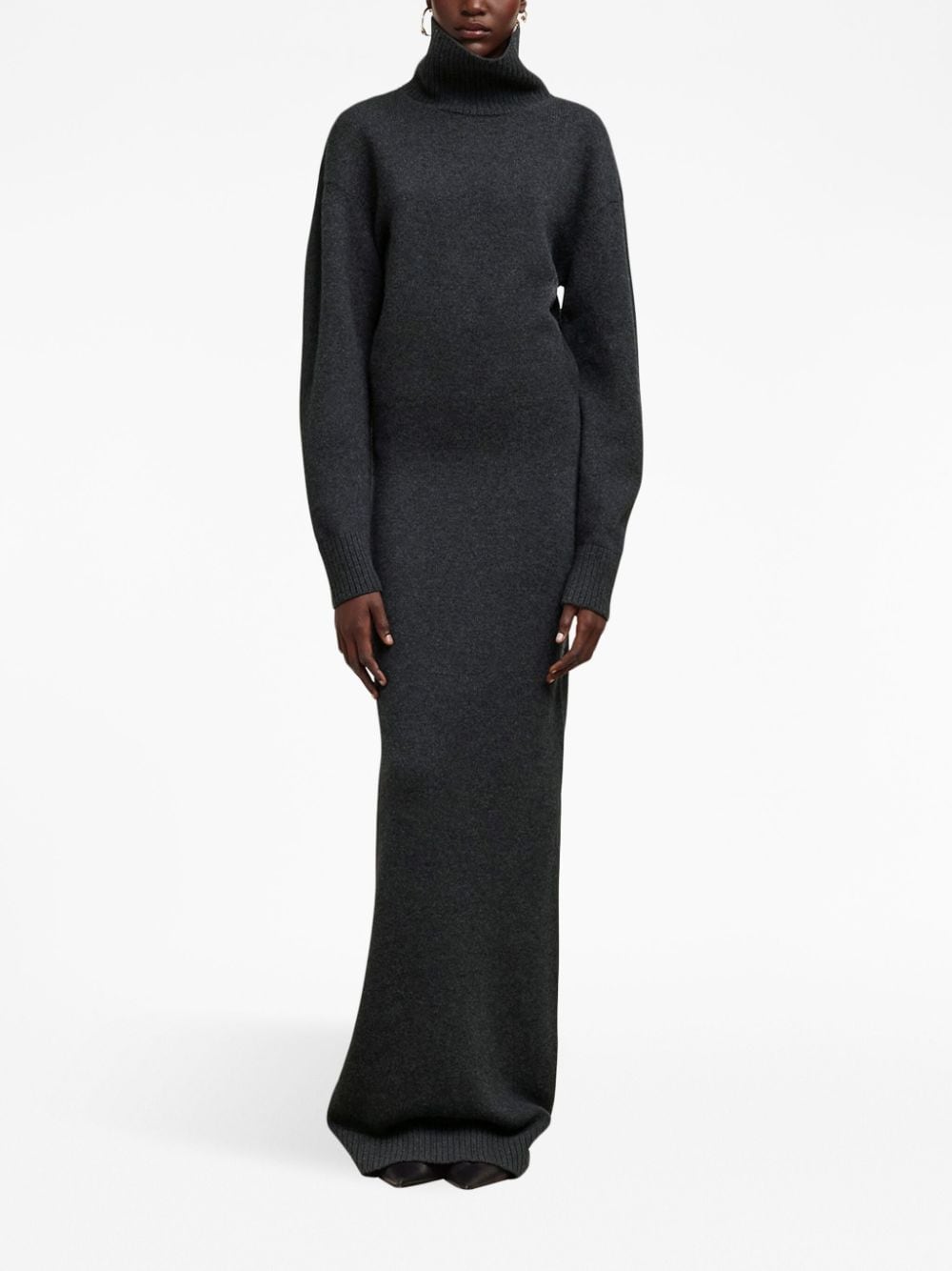 Image 2 of AMI Paris elbow-patch knitted maxi dress