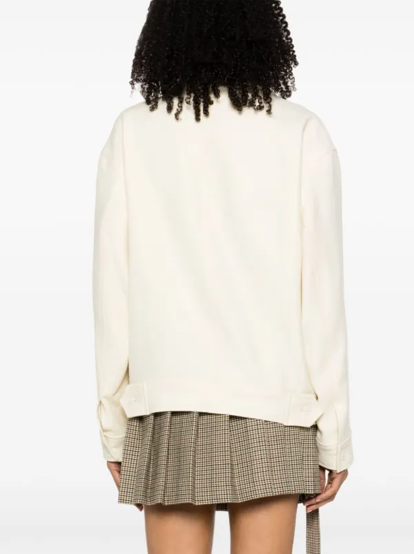 ★AMI PARIS★ Oversized virgin wool pocket jacket ivory FJK2 AMI Paris notched-lapel virgin-wool Jacket | White | FARFETCH BH