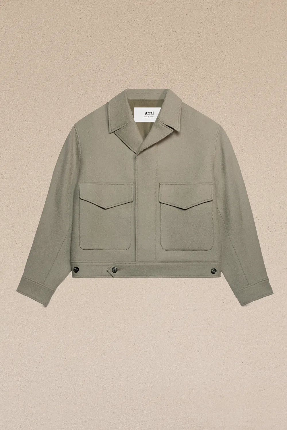 Shop Ami Alexandre Mattiussi Oversize Buttoned Jacket Neutrals For Women