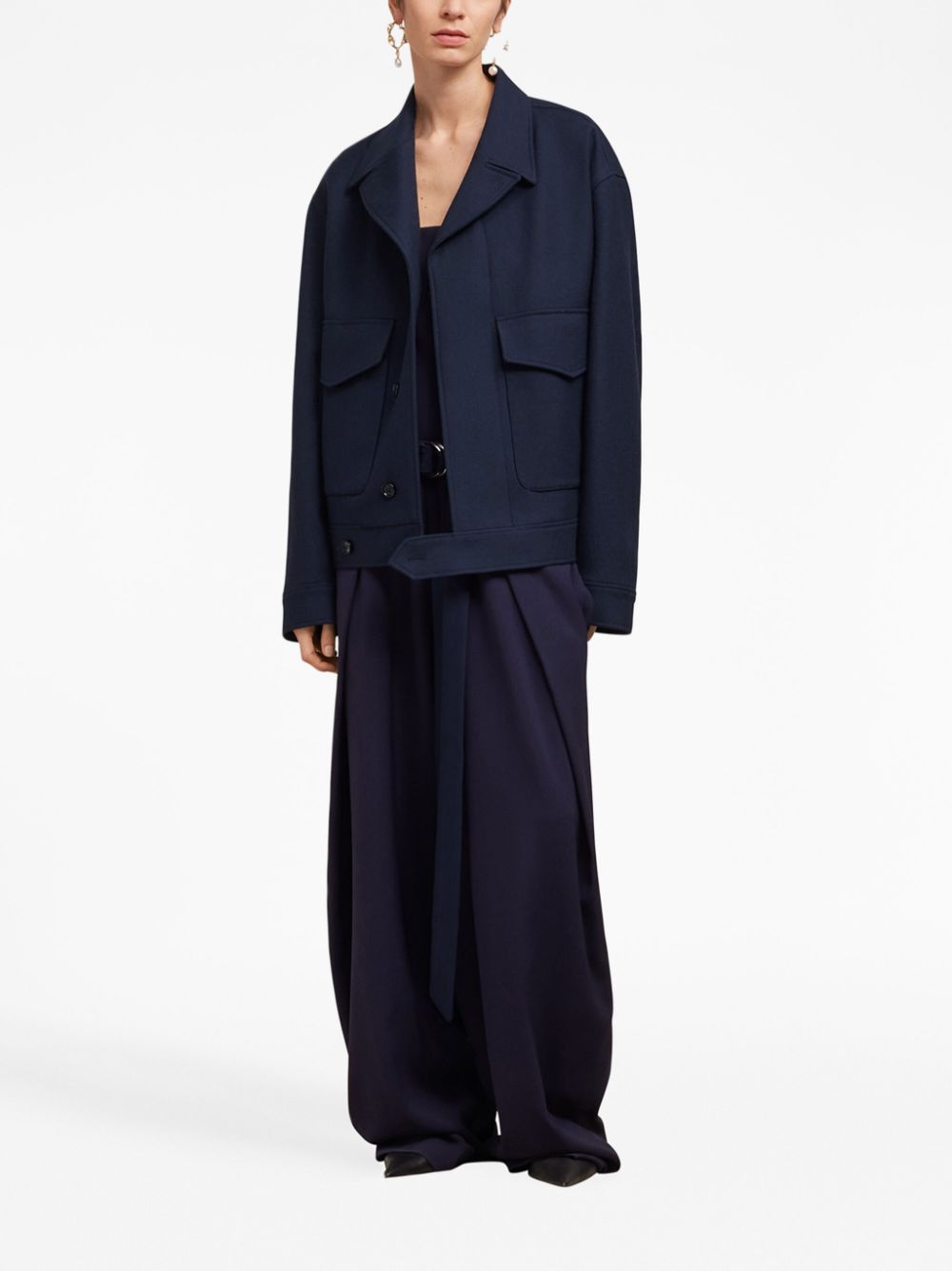 AMI Paris oversize virgin wool jacket - Blue