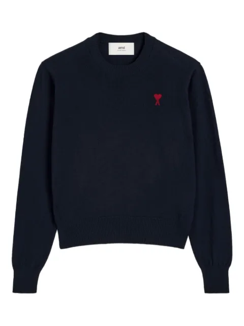 AMI Paris crew-neck merino wool jumper