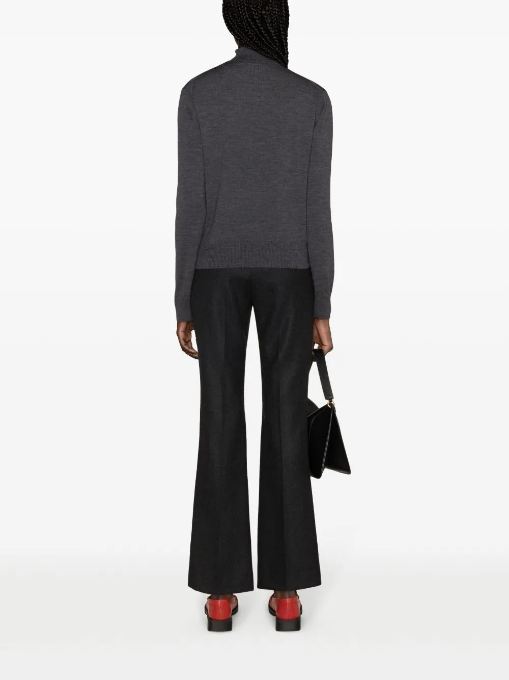 Ami Alexandre Mattiussi Ami De Coeur Wool Jumper In 055 Heather Grey