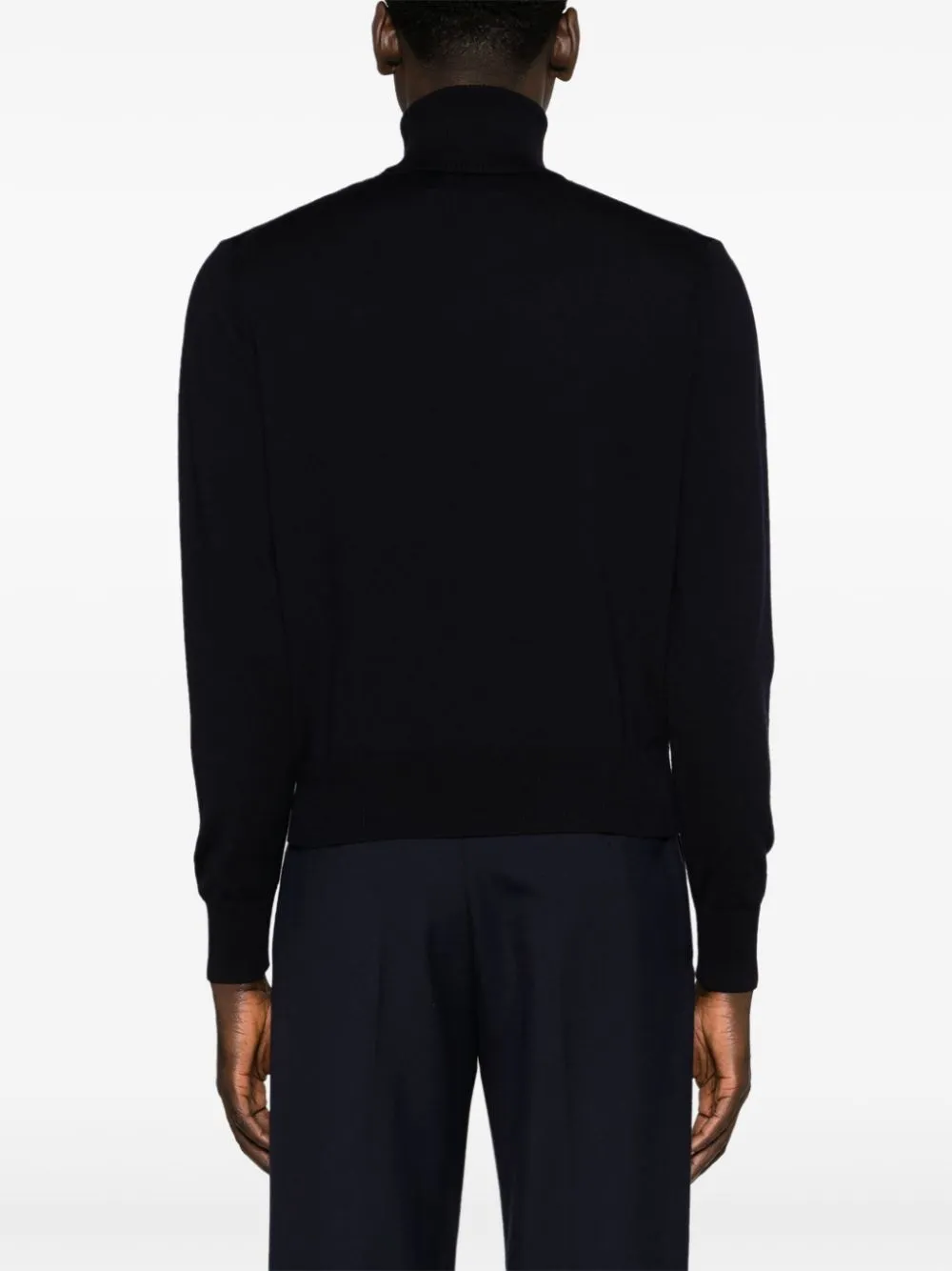 AMI Paris Trui met hoge hals en logo Blauw