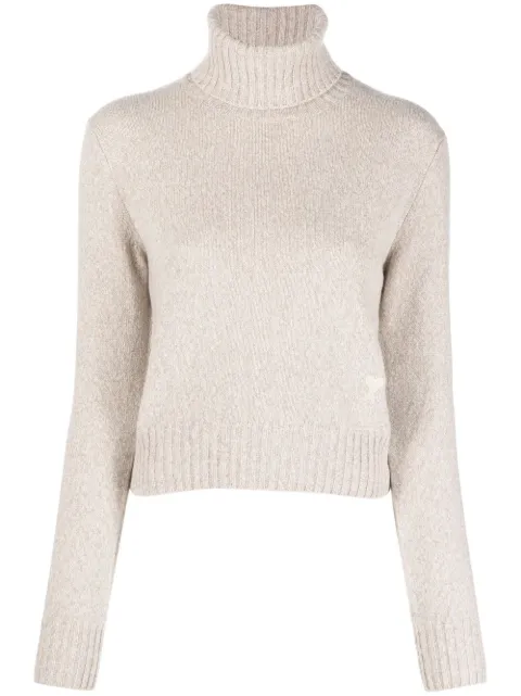 AMI Paris Ami de Coeur mélange-effect jumper
