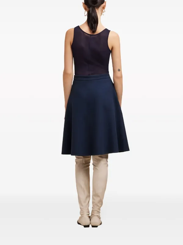 ★AMI PARIS★Blue Cotton Midi Skirt★大人気★ USED BLUE Midi Skirt With Godets | AMI PARIS