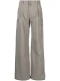 AMI Paris wide-leg virgin-wool trousers - Grey